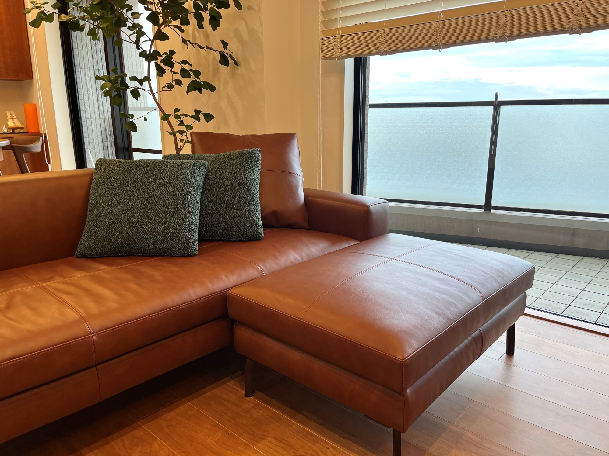 CATORA（カトラ）ブラウンの本革ソファ