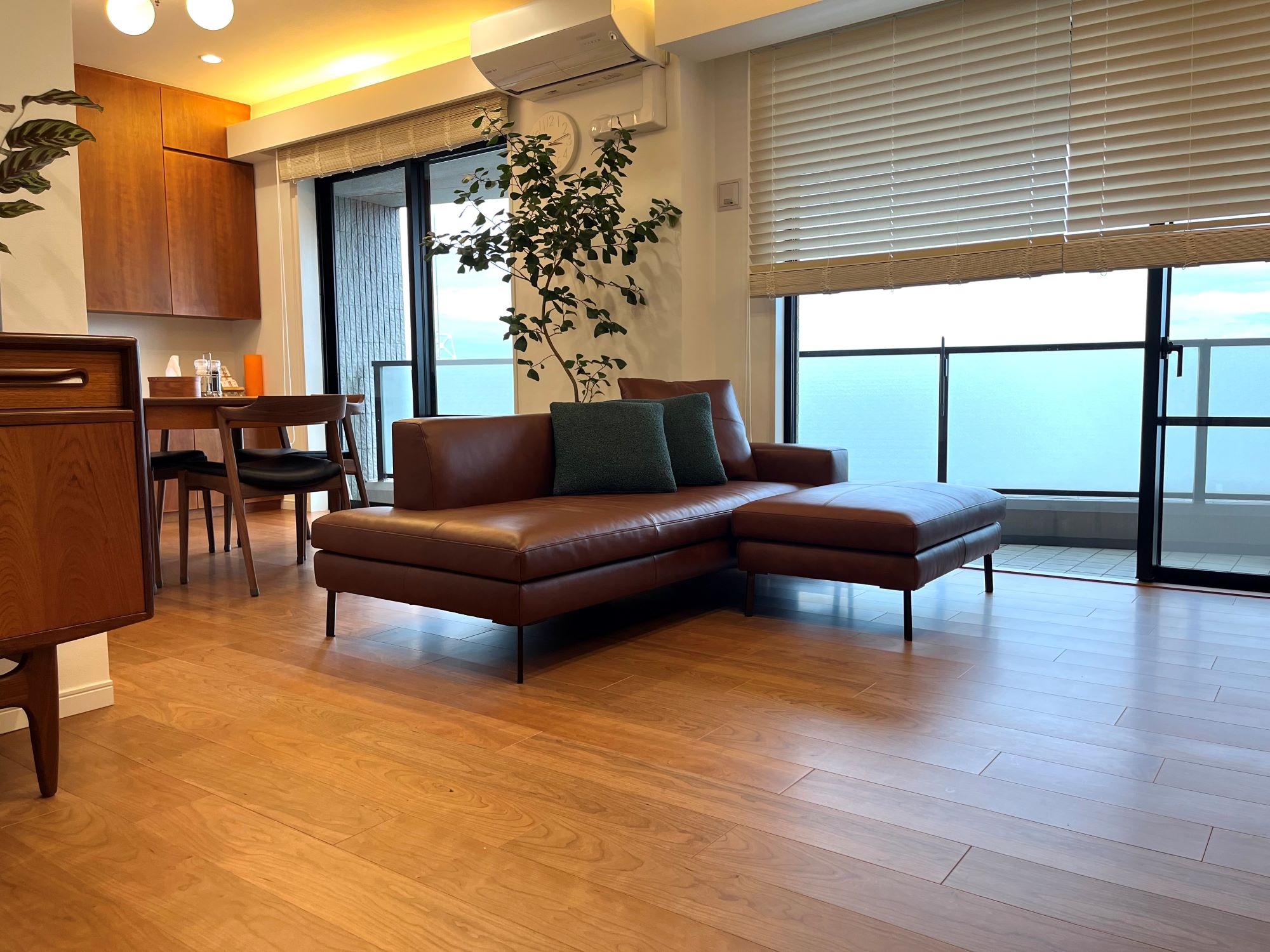 CATORA（カトラ）ブラウンの本革ソファ